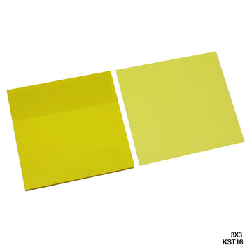 Kst16 3X3 Sticky Note Plastic Yellow  (Contain 1 Unit)