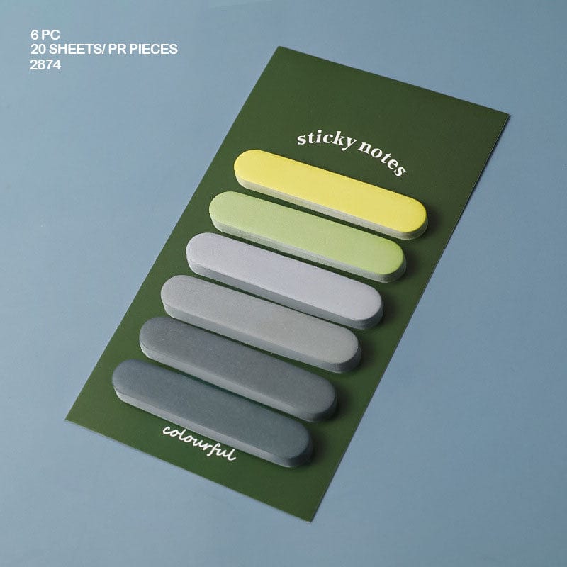 MG Traders Pack Sticky Notes Sticky 2874 Green 10X55Mm  (Contain 1 Unit)