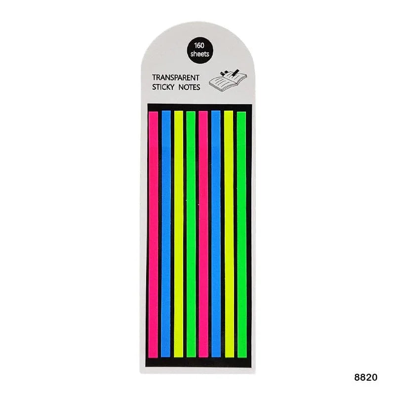 MG Traders Pack Sticky Notes Sticky Notes Neon 8 Stripe 14Cmx5Mm (8820)  (Contain 1 Unit)
