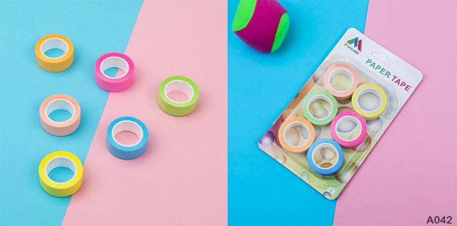 Vibrant Neon Paper Tape - 10mm Wide