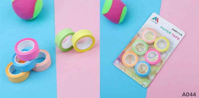 Vibrant Neon Paper Tape - 20mm Width