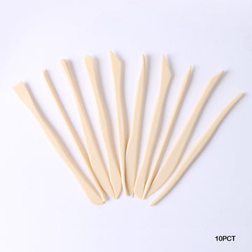 10Pc Clay Tool Plastic Cream Color (10Pct)  (Contain 1 Unit)