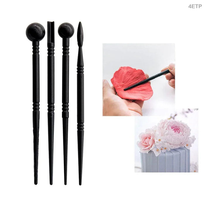 Black Plastic Embossing Stylus Set (4 Piece) for Crafting