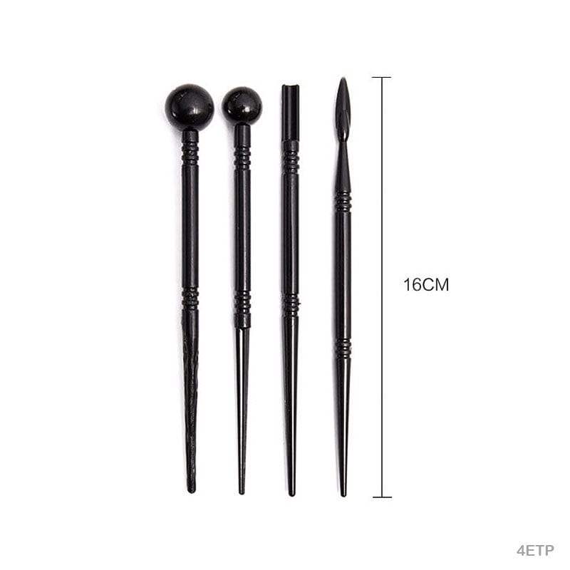 MG Traders Pack Tools 4Pc Emboss Tool Plastic Blk (4Etp)  (Contain 1 Unit)