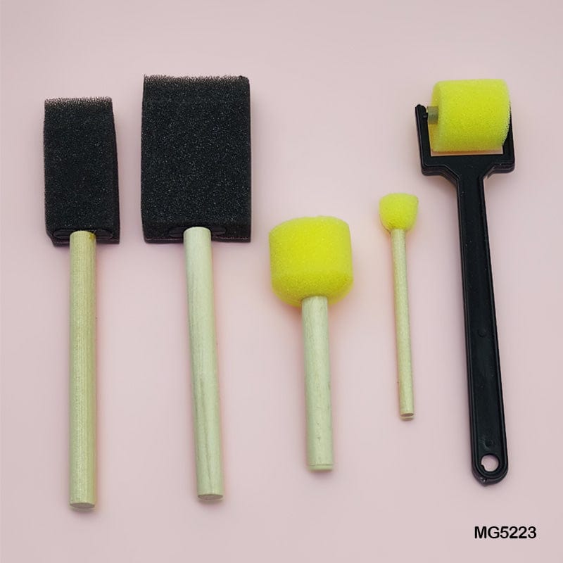 MG Traders Pack Tools 5Pc Mixed Sponge Brush And Tool (Mg5223)  (Contain 1 Unit)