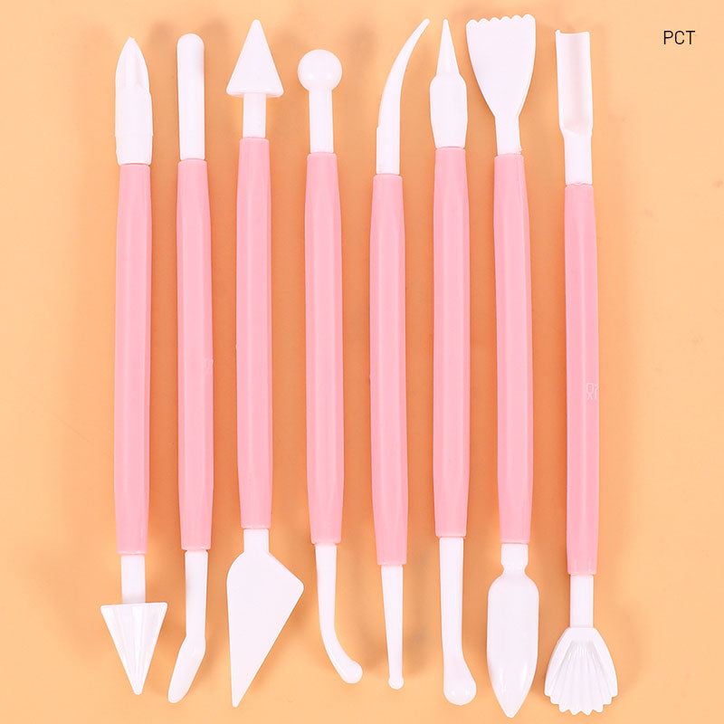 MG Traders Pack Tools 8Pc Plastic Clay Tool (Pct)  (Contain 1 Unit)