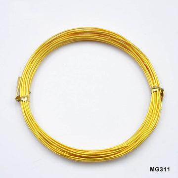 MG Traders Pack Wire Metal Wire Gold 5Mtr 1Mm (Mg311)  (Contain 1 Unit)