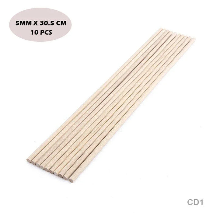 Thin Wooden Craft Sticks - 30cm x 5mm (10 Pack) - Versatile DIY Supplies