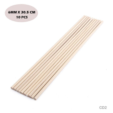 Cd2 Wooden Stick 30Cmx6Mm (10 Stick)  (Contain 1 Unit)