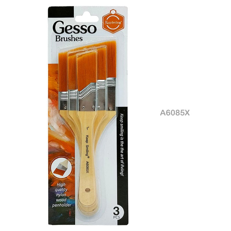 MG Traders Paint & Colours A6085X 3Pc Gesso Brush Cross