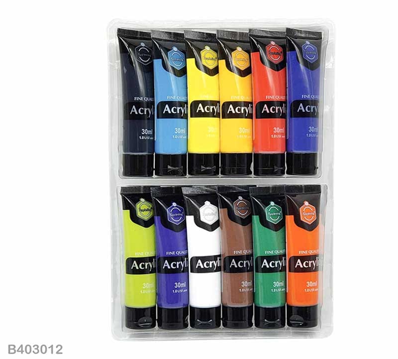 MG Traders Drawing Materials Acrylic Paint Set 12Pc (B403012)