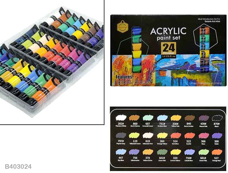 MG Traders Paint & Colours Acrylic Paint Set 24Pc (B403024)