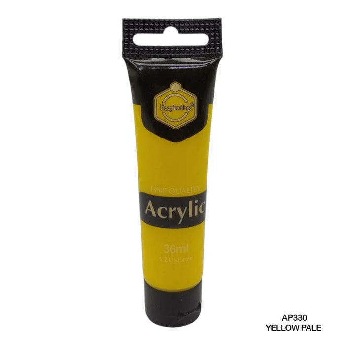 Yellow Pale Acrylic Paint (36ml Tube) - Soft & Light