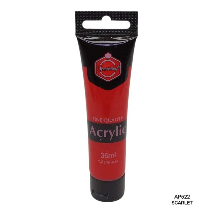 Vibrant Scarlet Red Acrylic Paint - High-Quality Pigment (pack of 1)