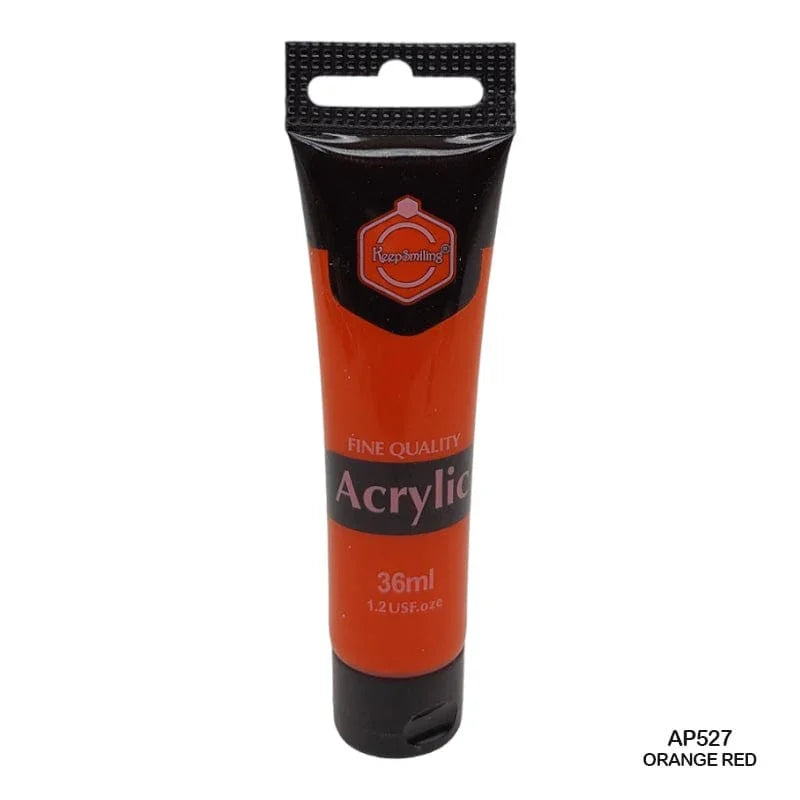 Vibrant Orange Red Acrylic Paint (36ml Tube)
