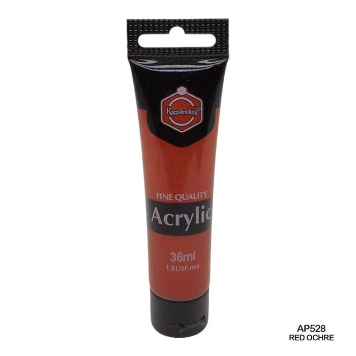 Warm Red Ochre Acrylic Paint (36ml Tube) - Earthy Tone
