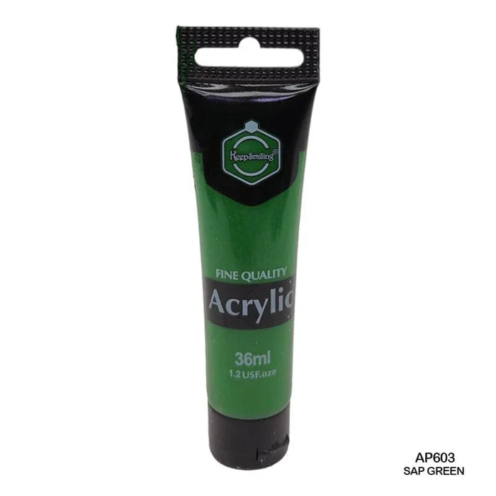 Lush Sap Green Acrylic Paint (36ml Tube) for Natural Landscapes