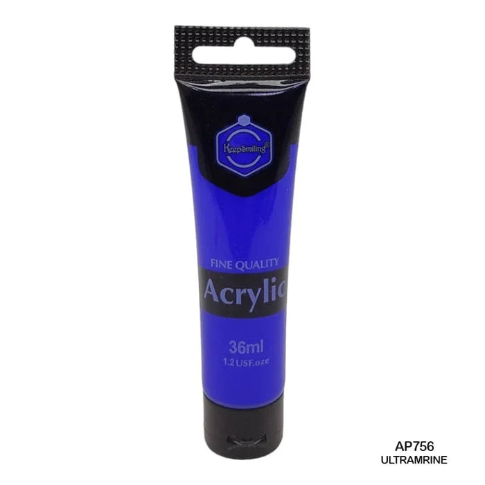 Deep Ultramarine Blue Acrylic Paint - Rich Pigment for Artists