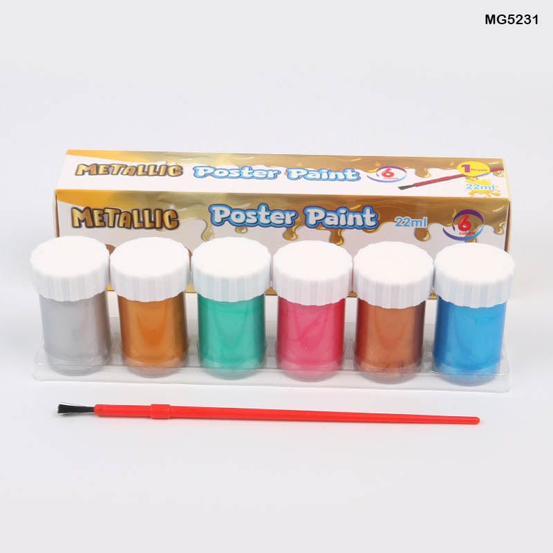 MG Traders Paint & Colours Metallic Poster Paint Mg5231 6 Color