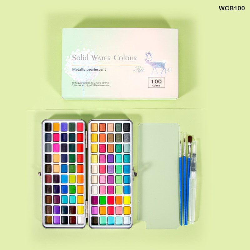 MG Traders Paint & Colours Water Color Set Wcb100 (100 Color)