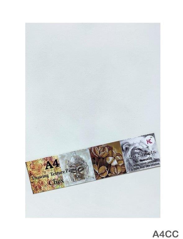 A4 Drawing Texture Paper Chex 25 Sheet (A4Cc)