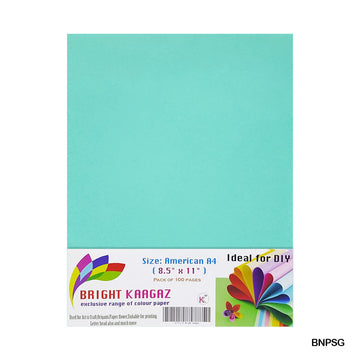 Bright Neon Color Paper Sea Green 100 Sheet 8.5X11 (Bnpsg)