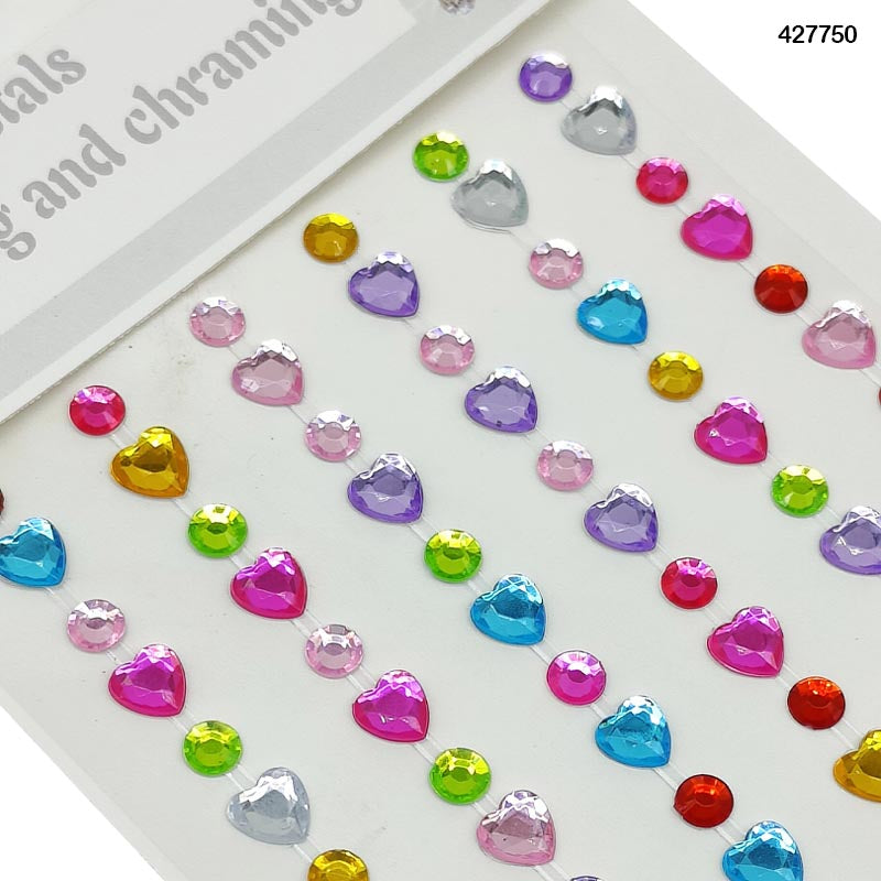 MG Traders Pearl & Diamond Stickers 427750 Design Diamond Journaling Sticker Big  (Pack of 6)