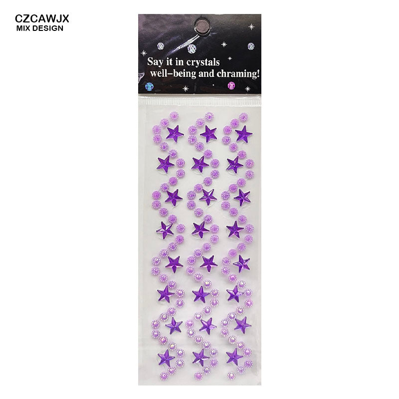 MG Traders Pearl & Diamond Stickers Czcawjx Star Journaling Sticker  (Pack of 6)