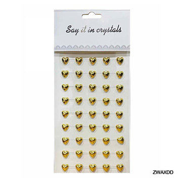 Heart Journaling Sticker Gold (Zwaxdd)  (Pack of 6)