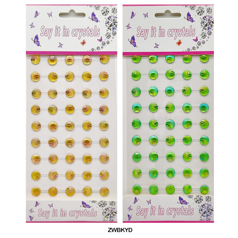 MG Traders Pearl & Diamond Stickers Neon Dot Journaling Sticker Round (Zwbkyd)  (Pack of 4)