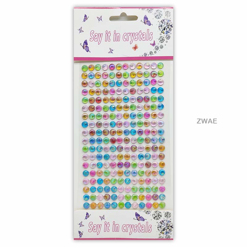 MG Traders Pearl & Diamond Stickers Neon Dot Small Journaling Sticker (Zwae)  (Pack of 6)