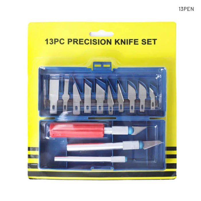 13-Piece Precision Craft Knife Set with Assorted Blades