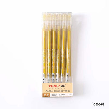 C3084G Gold Pen 0.6Mm 12Pcs