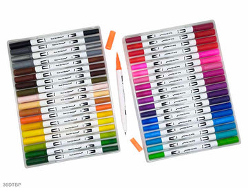MG Traders Pen Dual Tip Brush Pen 36 Color Set (36Dtbp)
