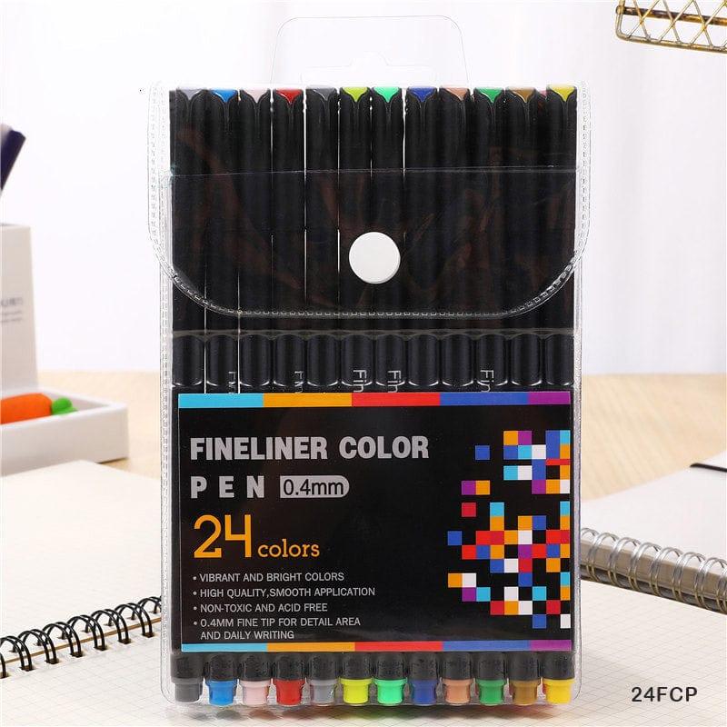 MG Traders Pen Fineliner Color Pen 0.4Mm 24Pc (24Fcp)