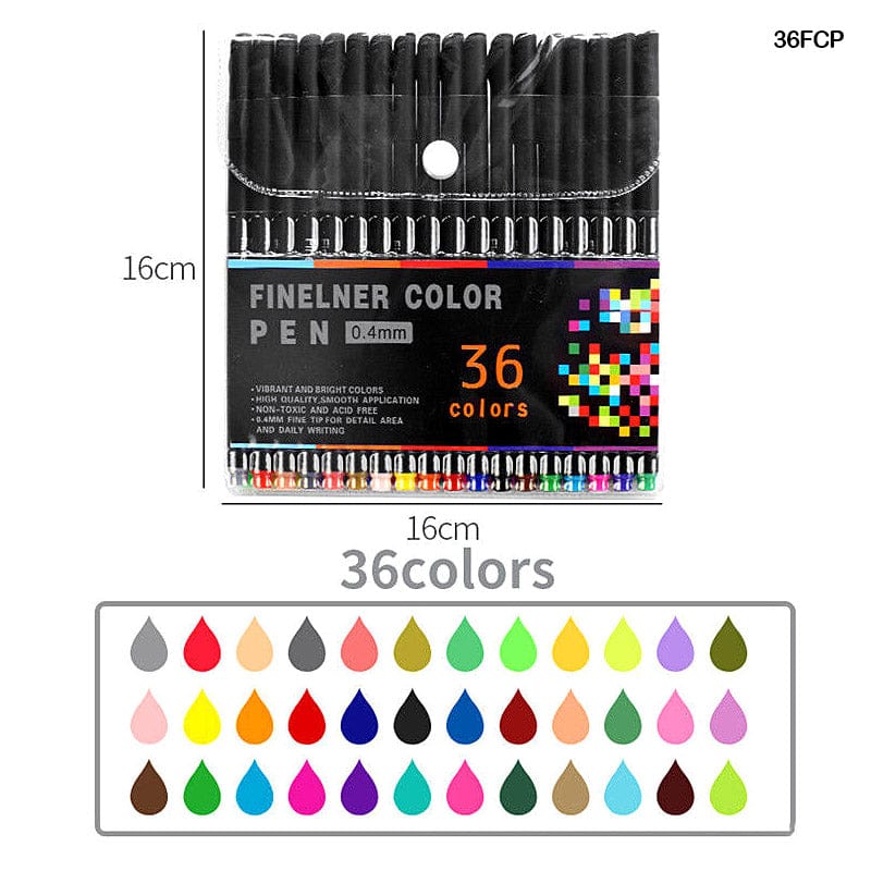 MG Traders Pen Fineliner Color Pen 0.4Mm 36Pc (36Fcp)
