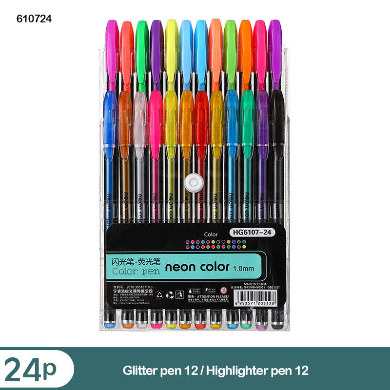 MG Traders Pen Hg6107-24Pc Neon Colour Pen (610724)