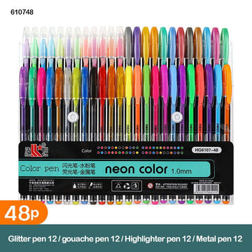 Hg6107-48Pc Neon Colour Pen (610748)