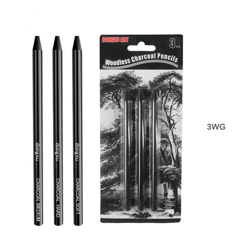 MG Traders Pencil 3Pc Woodless Charcoal Pencils (3Wg)
