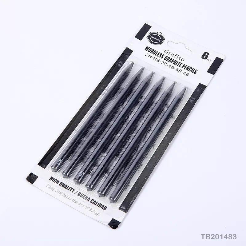 MG Traders Pencil 6Pc Woodeless Graphite Pencil (Tb201483)