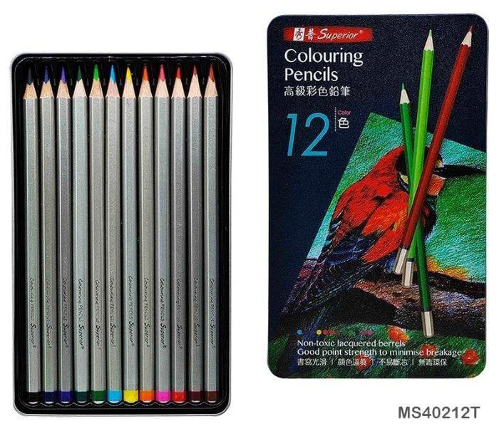 Vibrant Coloring Pencil Set - 12 Assorted Colors