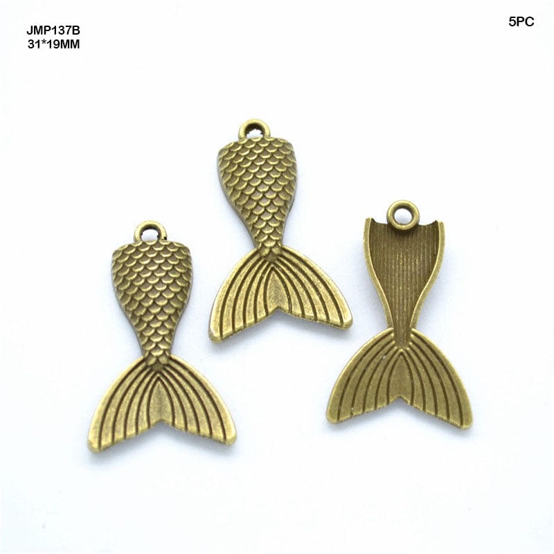 MG Traders Pendant Jmp137B Fish Tail Pendants Copper 31*19Mm 5Pc