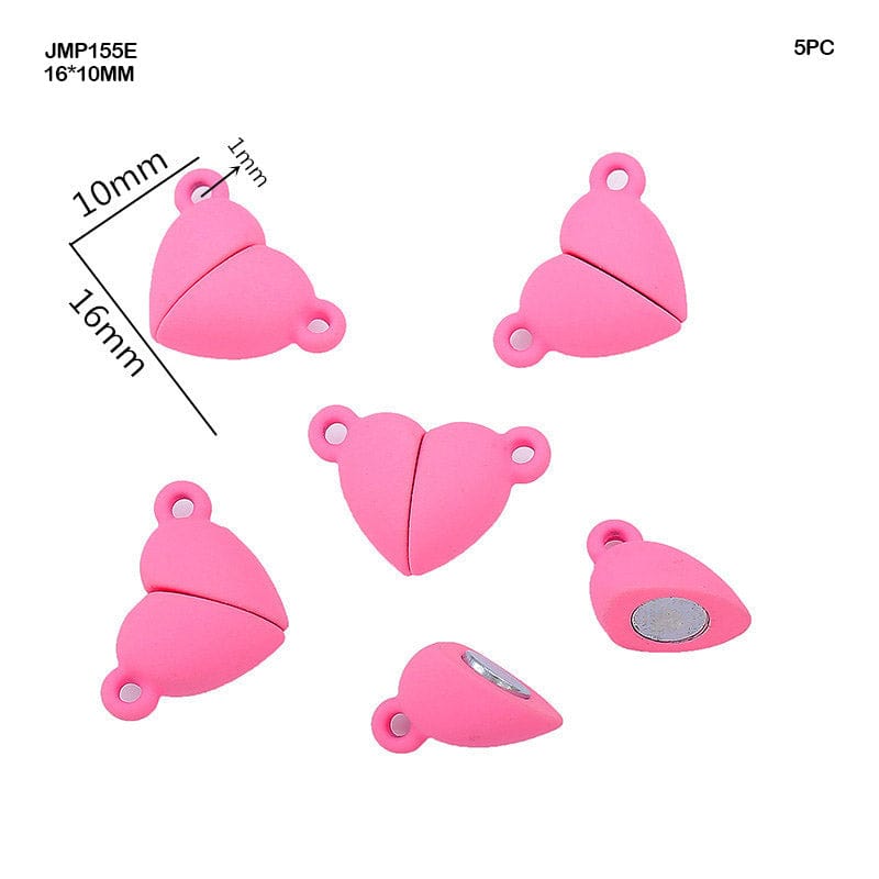 MG Traders Pendant Jmp155E Magnetic Heart Pendants Pink 16*10Mm 5Pc