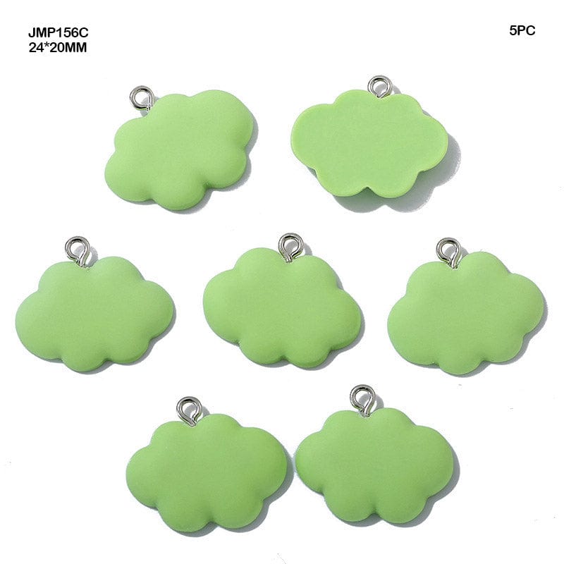 MG Traders Pendant Jmp156C Cloud Flower Pendants Green 24*20Mm 10Pc