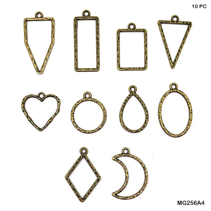 Copper Mix Shape Bezels (10pcs) Pack of 1