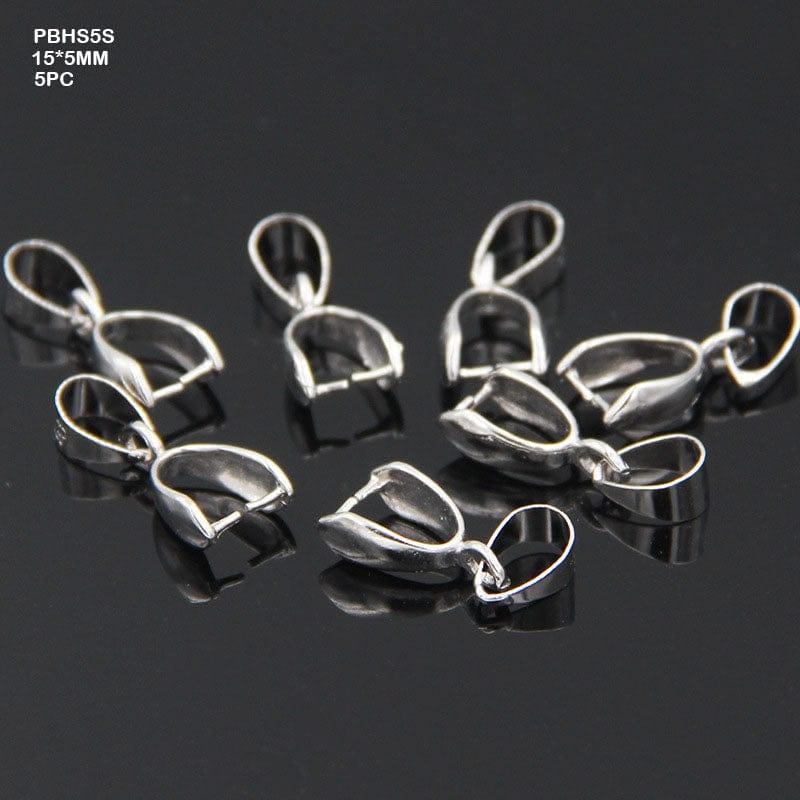 Pendant Bckle Head Silver 15*5Mm Small 5Pc) Code Pbhs5S