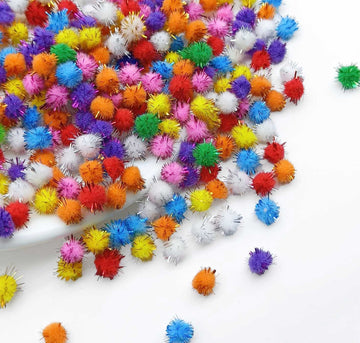 Pompom Glitter 1Cm Small 1000Pcs (P4)