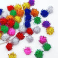 MG Traders Pom Pom Balls Pompom Glitter 3Cm Big 500Pcs (P6)