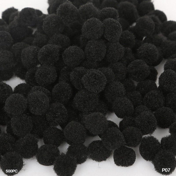 Pompom Plain Medium  2Cm Black 500Pc (P07)