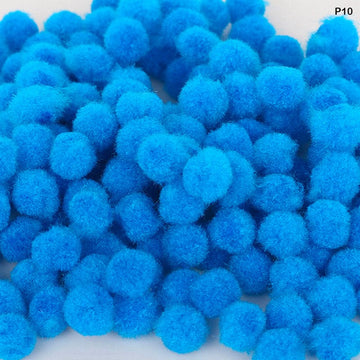 MG Traders Pompom & Pipe cleaner Pompom Plain Midium 2Cm Only Blue 500Pc (P10)